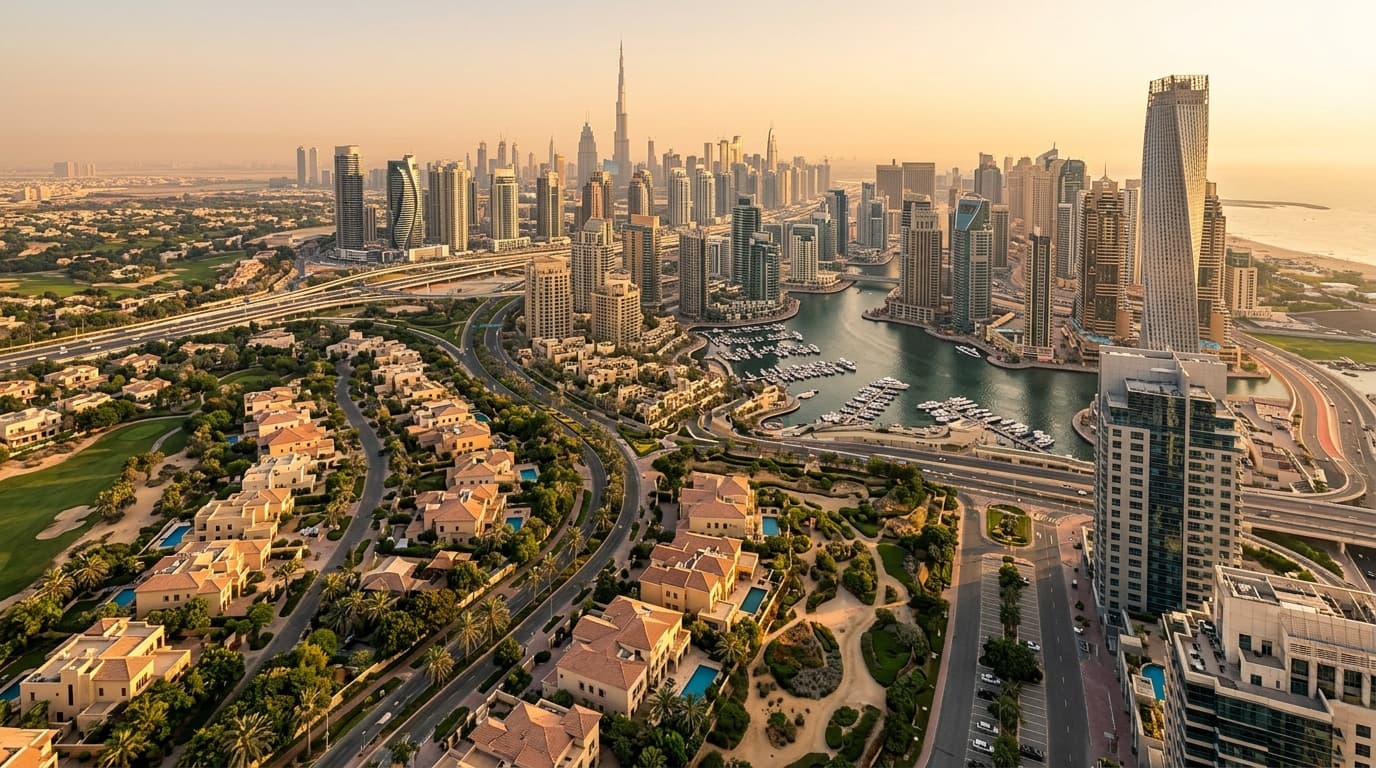 Stunning Dubai skyline showcasing luxury properties and vibrant city life.