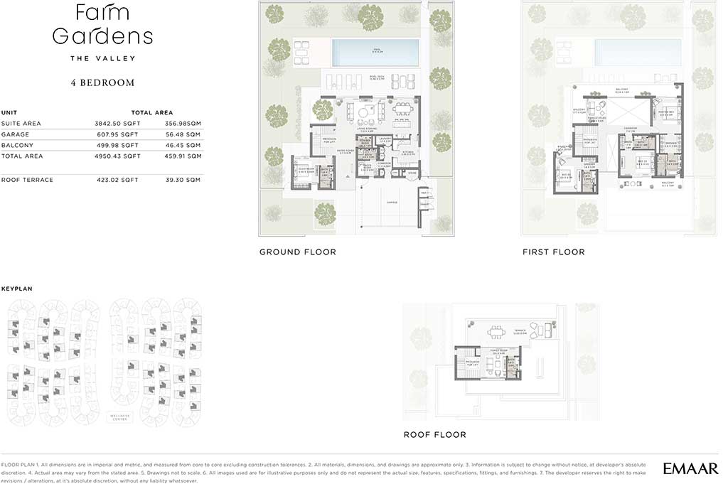 Farm Gardens 4 Bedroom Villa Floor Plans