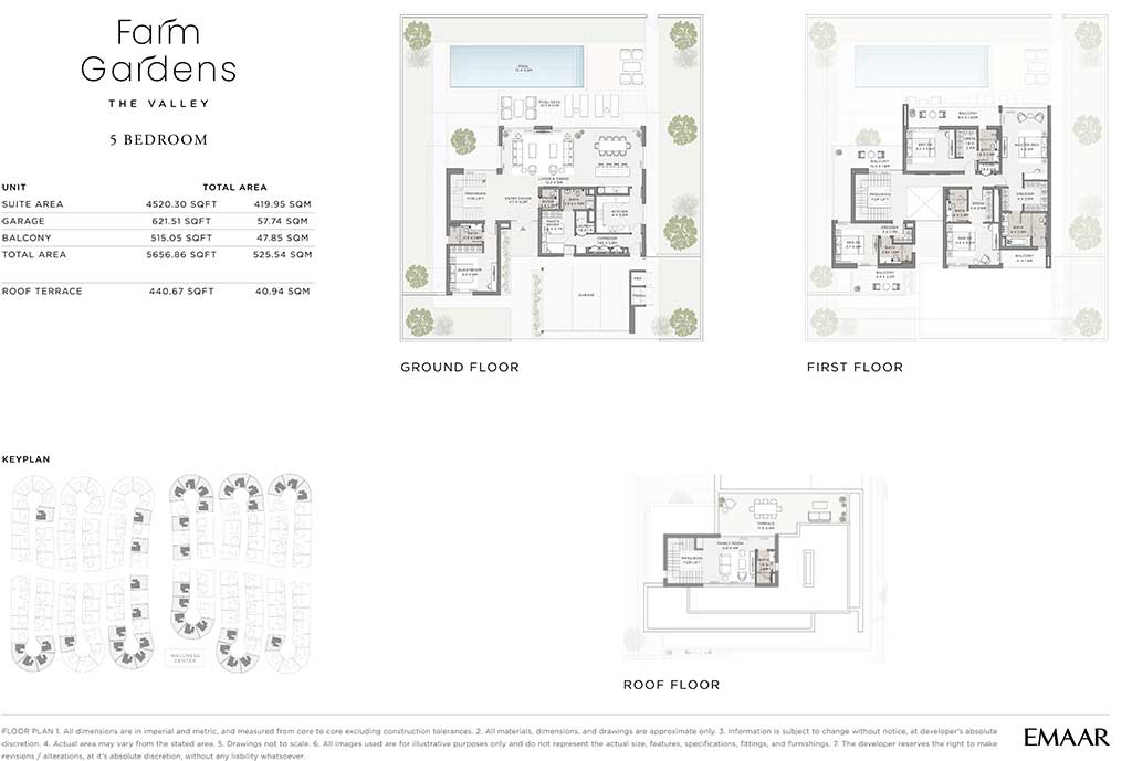 Farm Gardens 5 Bedroom Villa Floor Plans