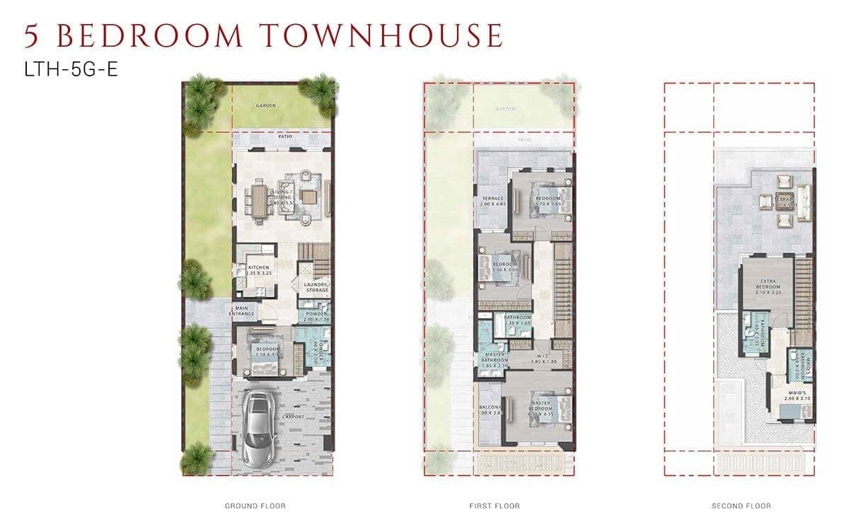 Monte Carlo 5 Bedroom Townhouse Floor Plans