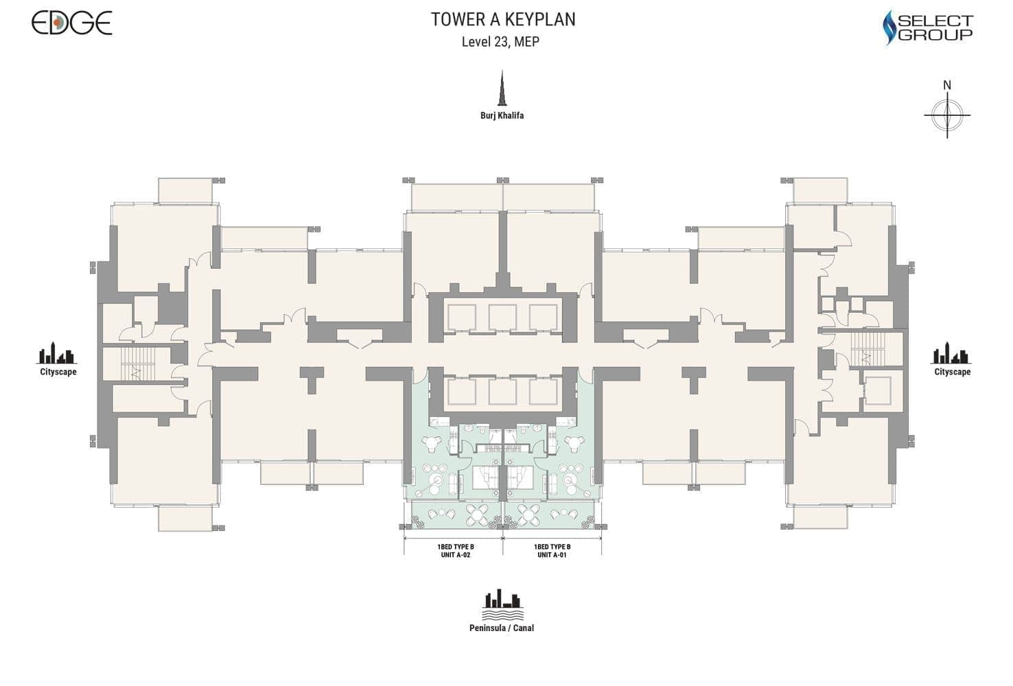 Edge Tower A Level 23 Typical Floor Plan