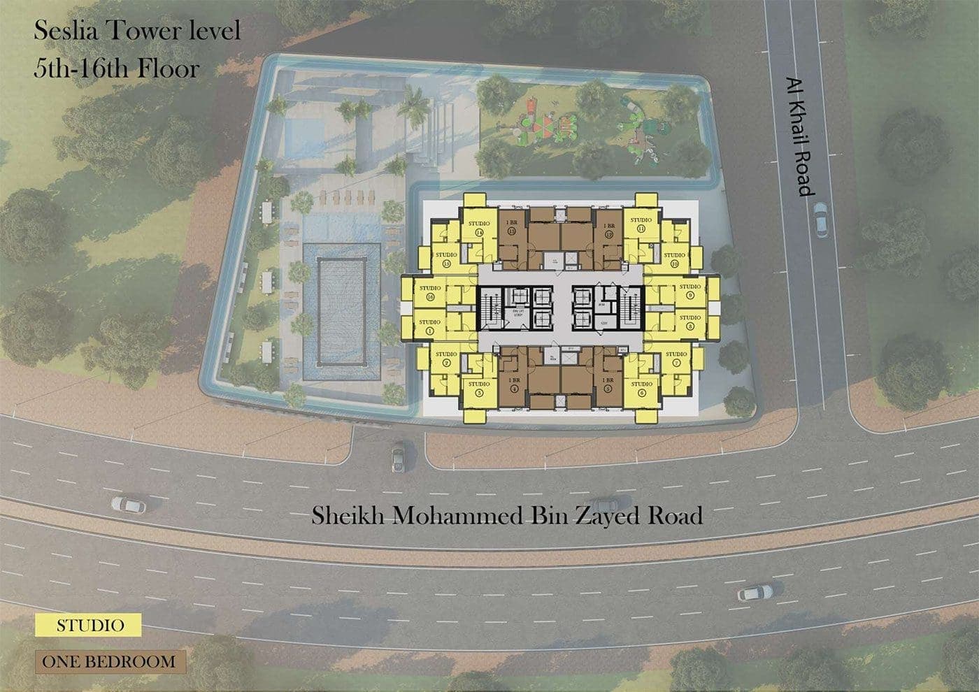 Seslia Tower 5-16 Floor Plans