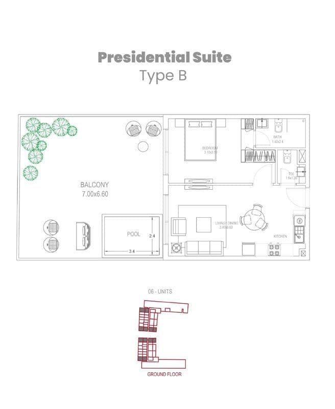 Petalz by Danube Presidential Suite Type B Floor Plans