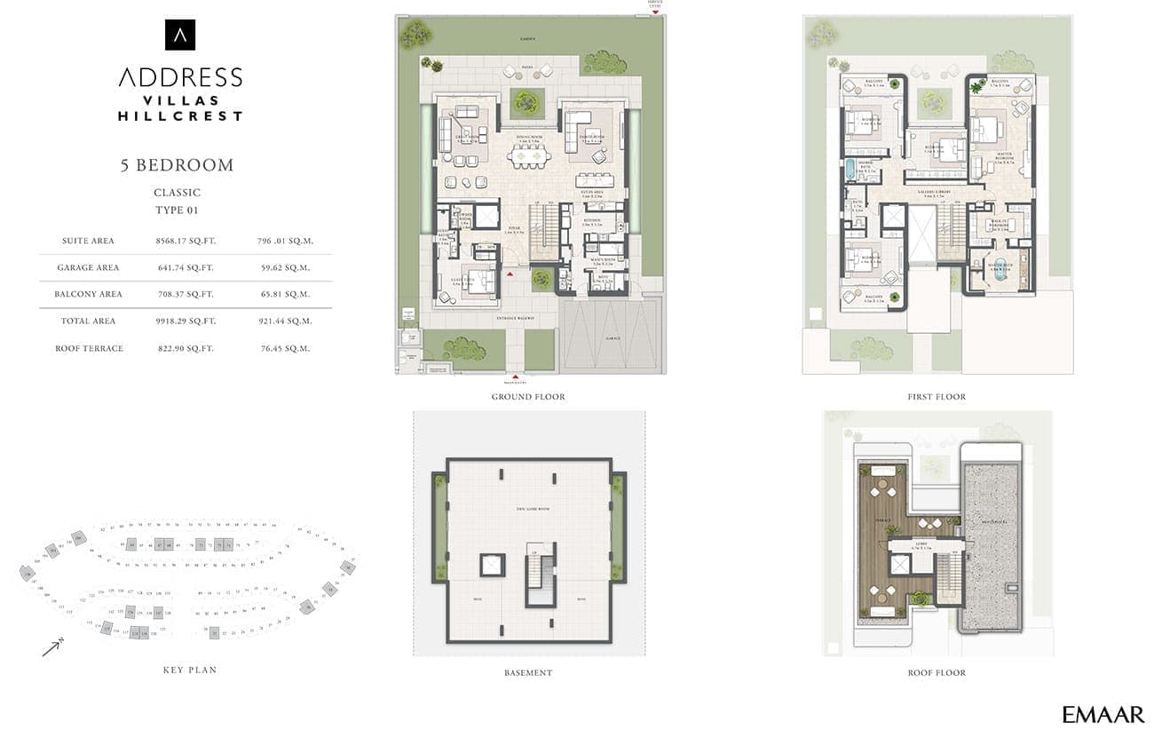 Address Hillcrest 5 Bedroom Classic Villas Type 1 Floor Plan