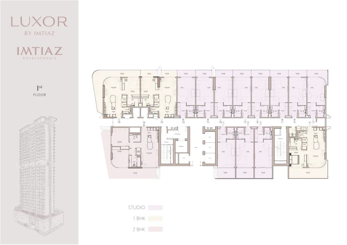 The Luxor Apartments 1st Floor Plan