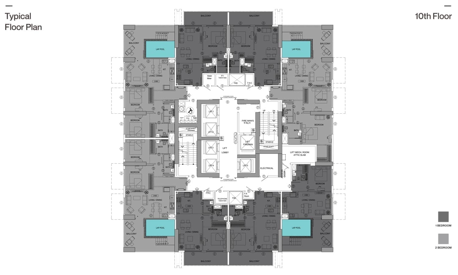 Binghatti Gardenia 10th Floor Plan