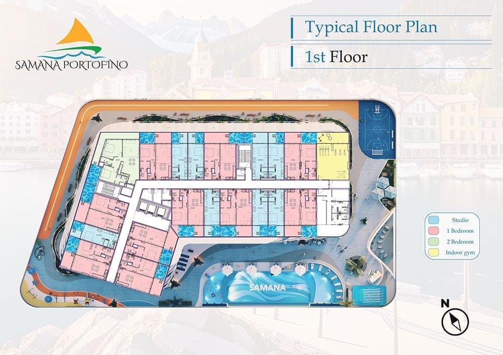 Samana Portofino 1st Floor Plan
