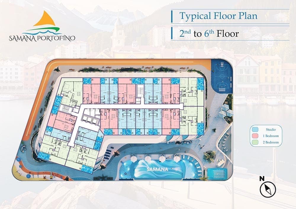 Samana Portofino 2nd to 6th Floor Plan