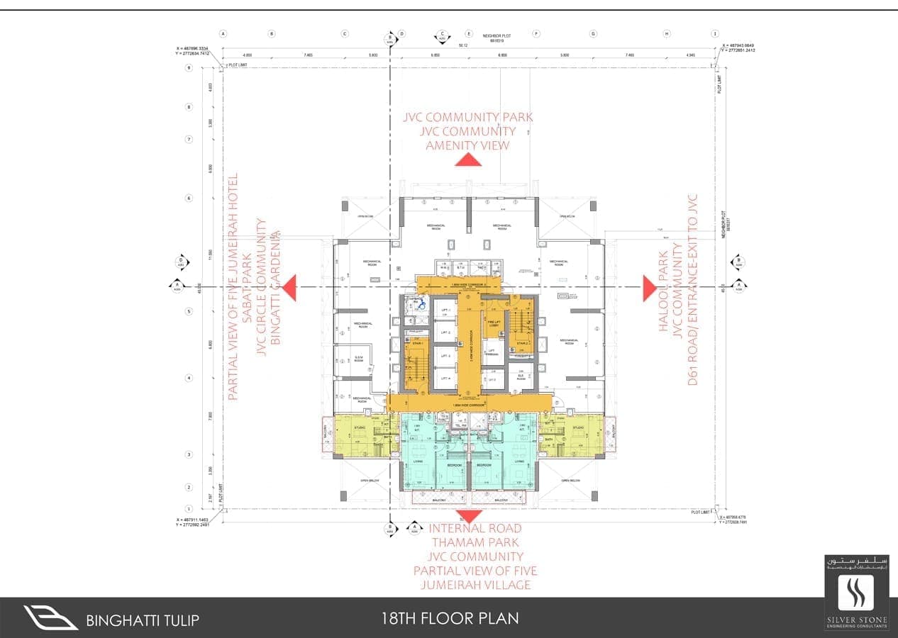 Binghatti Tulip 18th Floor Plan