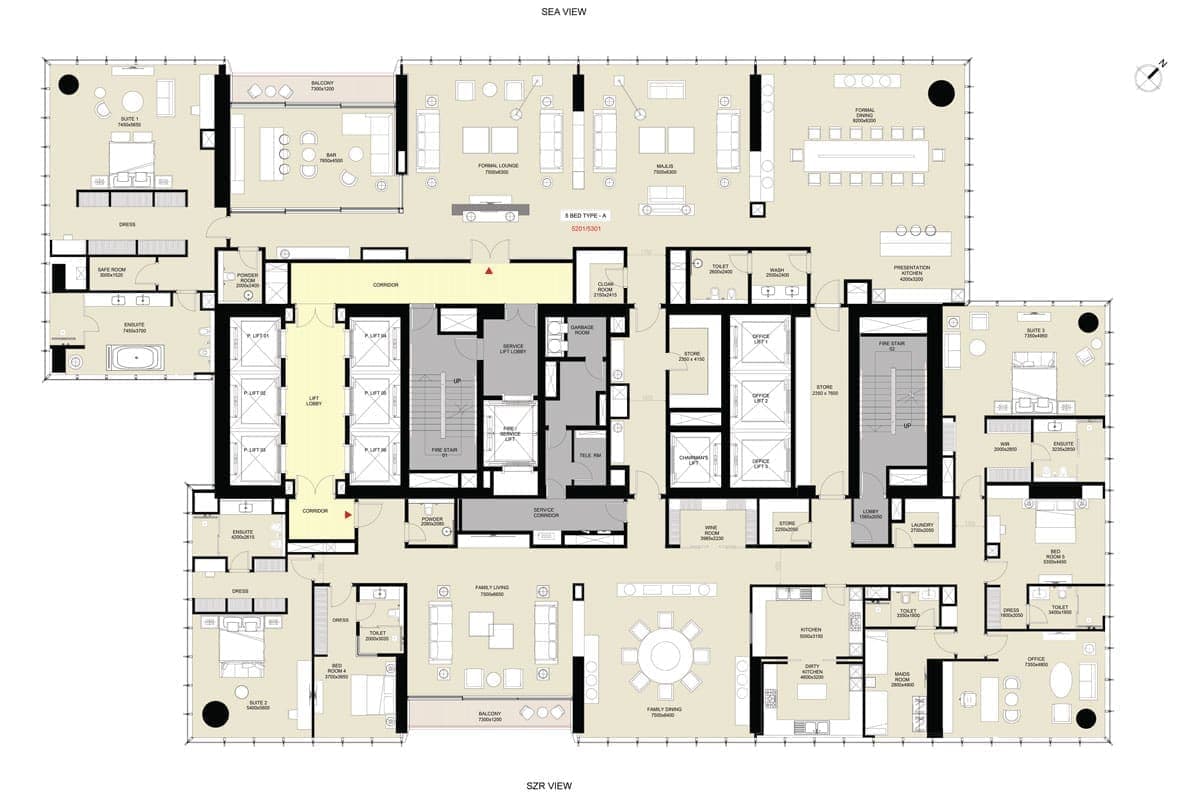 S Tower 5 Bedroom Layout Plan