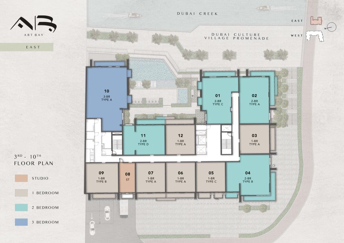 Art Bay 3rd to 10th Floor Plan