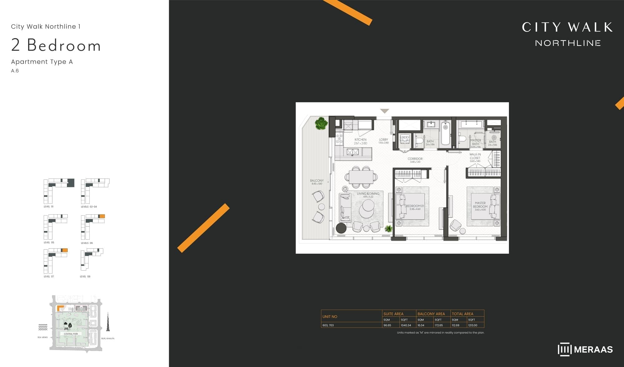 City Walk Northline 1 - 2 Bedroom Apartment Type A.6 Floor Plan