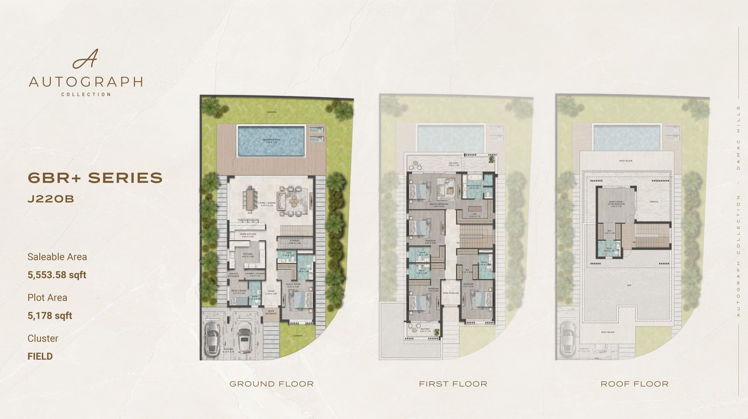 Damac Autograph 6 Bedroom + Series Type J22OB Floor Plan