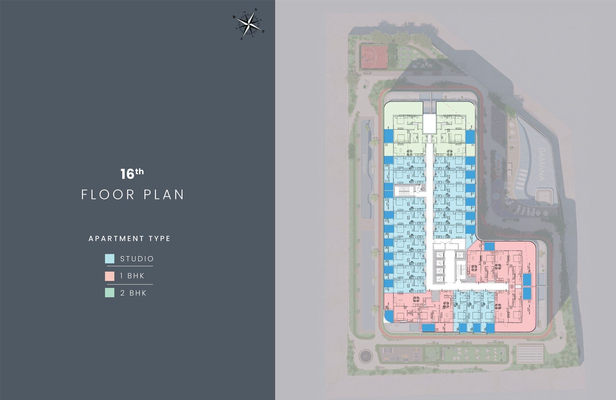 Samana Lake Views 16th Floor Plan