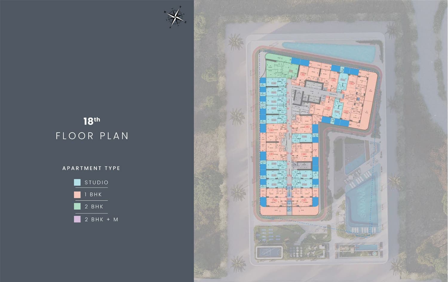 Samana Lake Views 2 - 18th Floor Plan