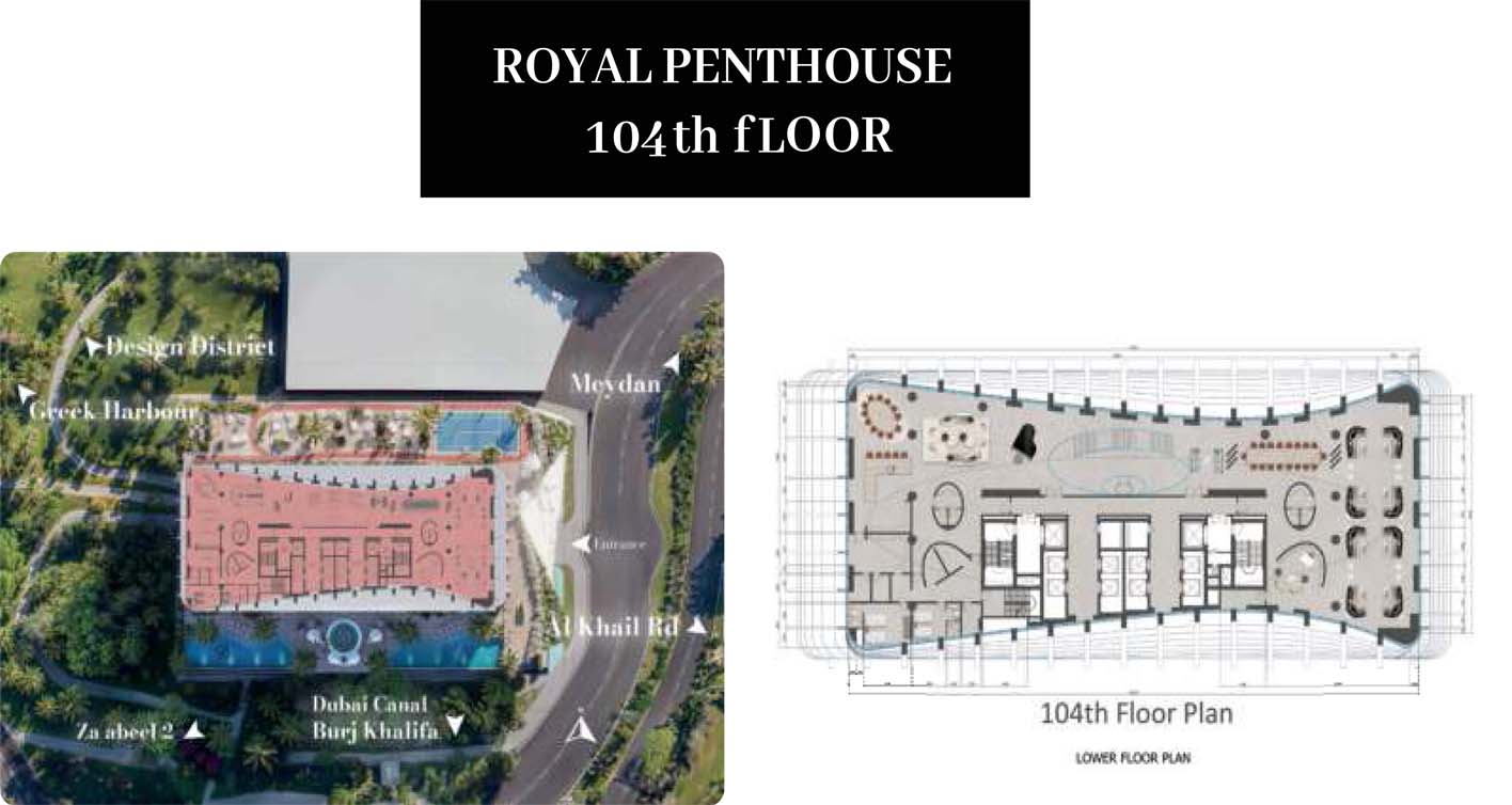 Tiger Sky Tower Royal Penthouse 104th Floor Plan