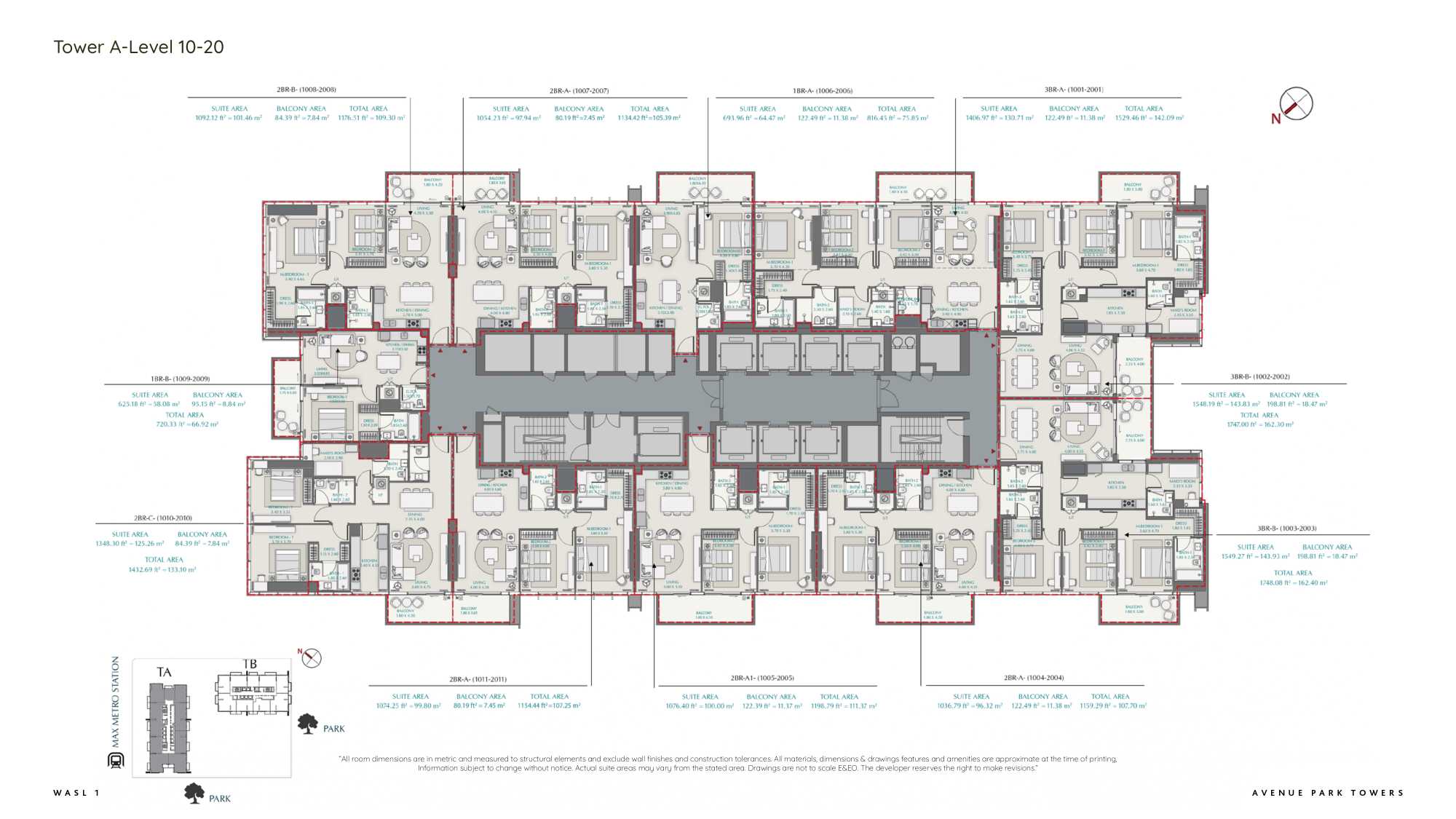 Avenue Park Tower A Level 10-20 Floor Plan