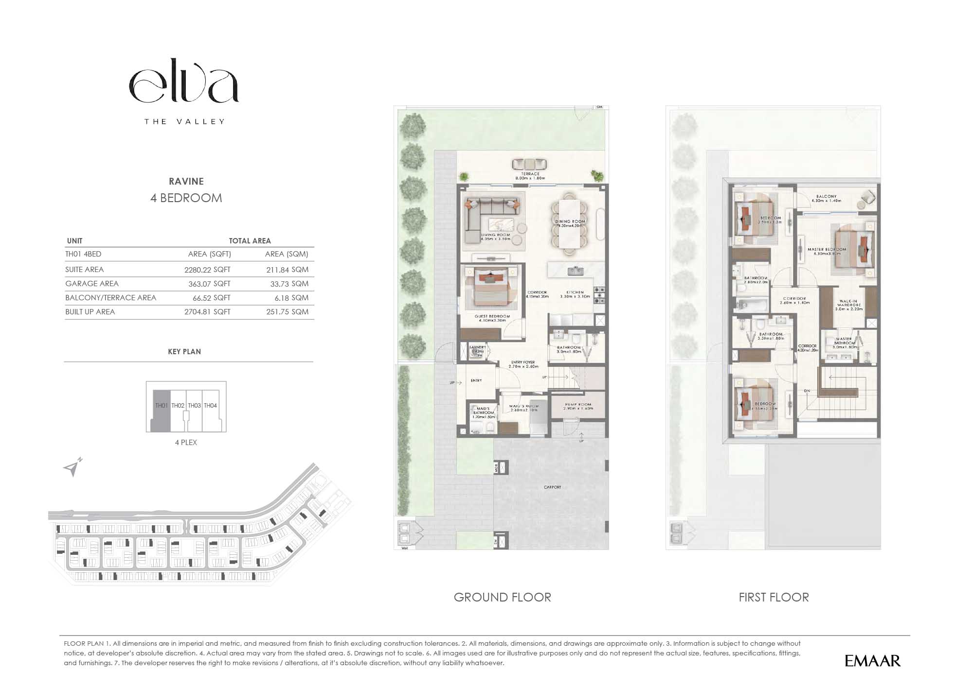 ELVA The Valley RAVINE 4 Bedroom Floor Plan