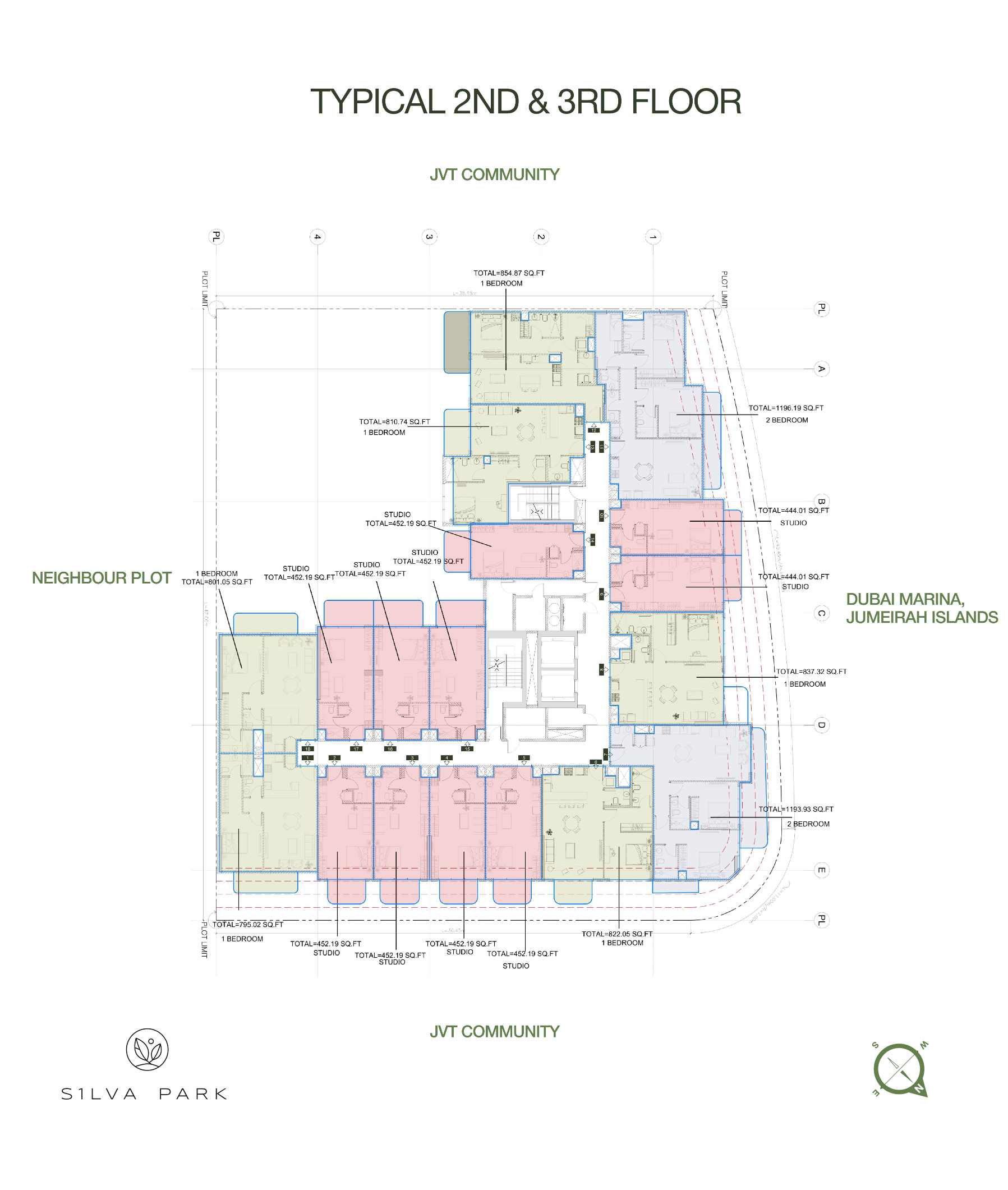 S1LVA Park Living 2nd & 3rd Floor Plans