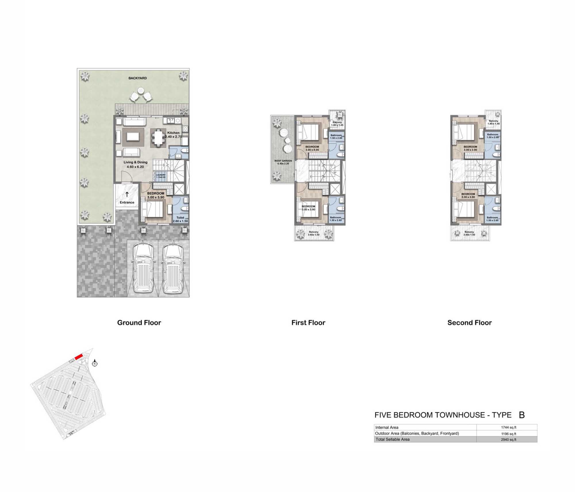 Reportage Hills 5 Bedroom Townhouse Type B Floor Plan