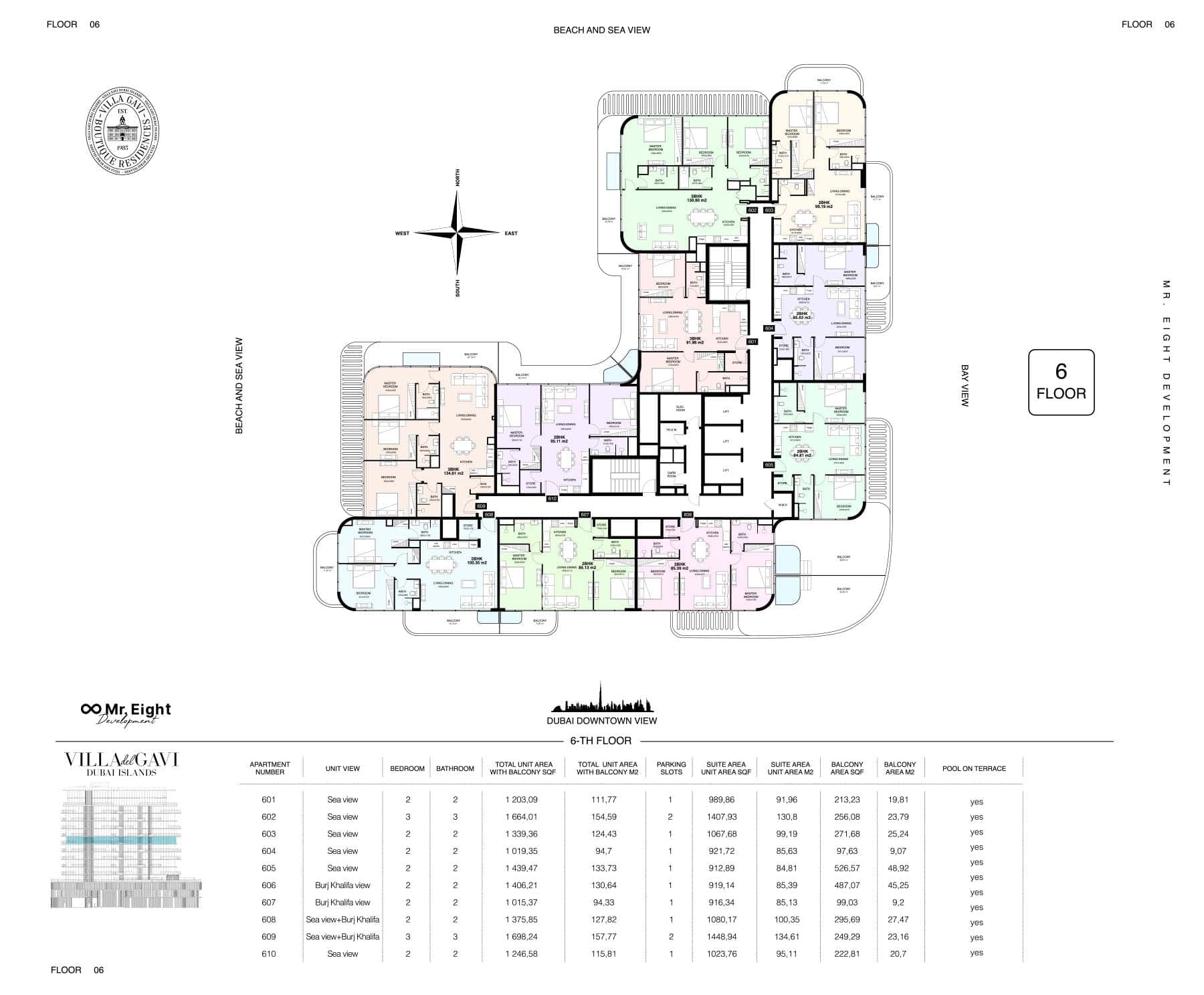 Villa Del GAVI Residences 6th Floor Plan