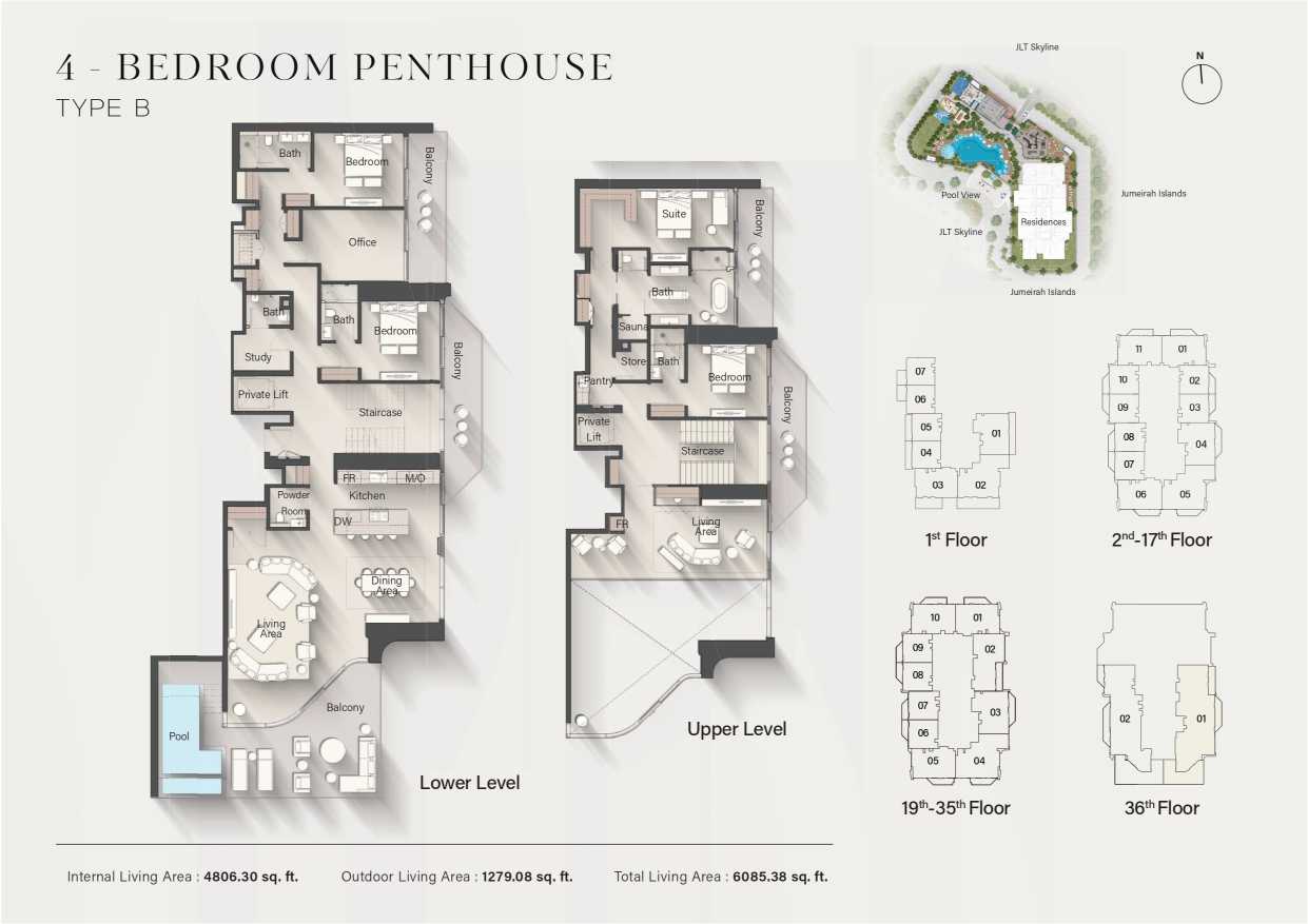 Altiera Heights 4 Bedroom Type B Floor Plan
