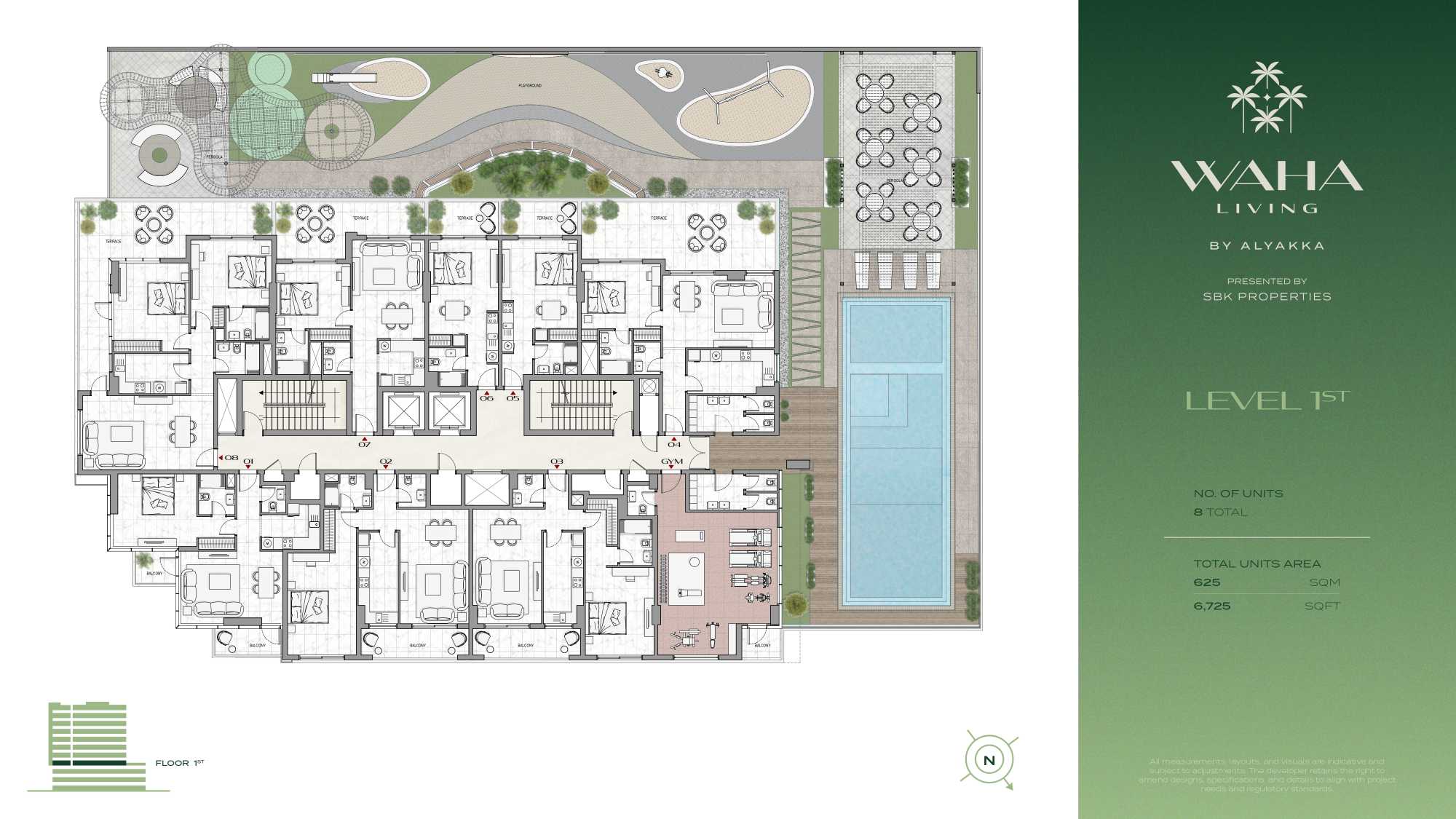 Waha Living Level 1 Floor Plan