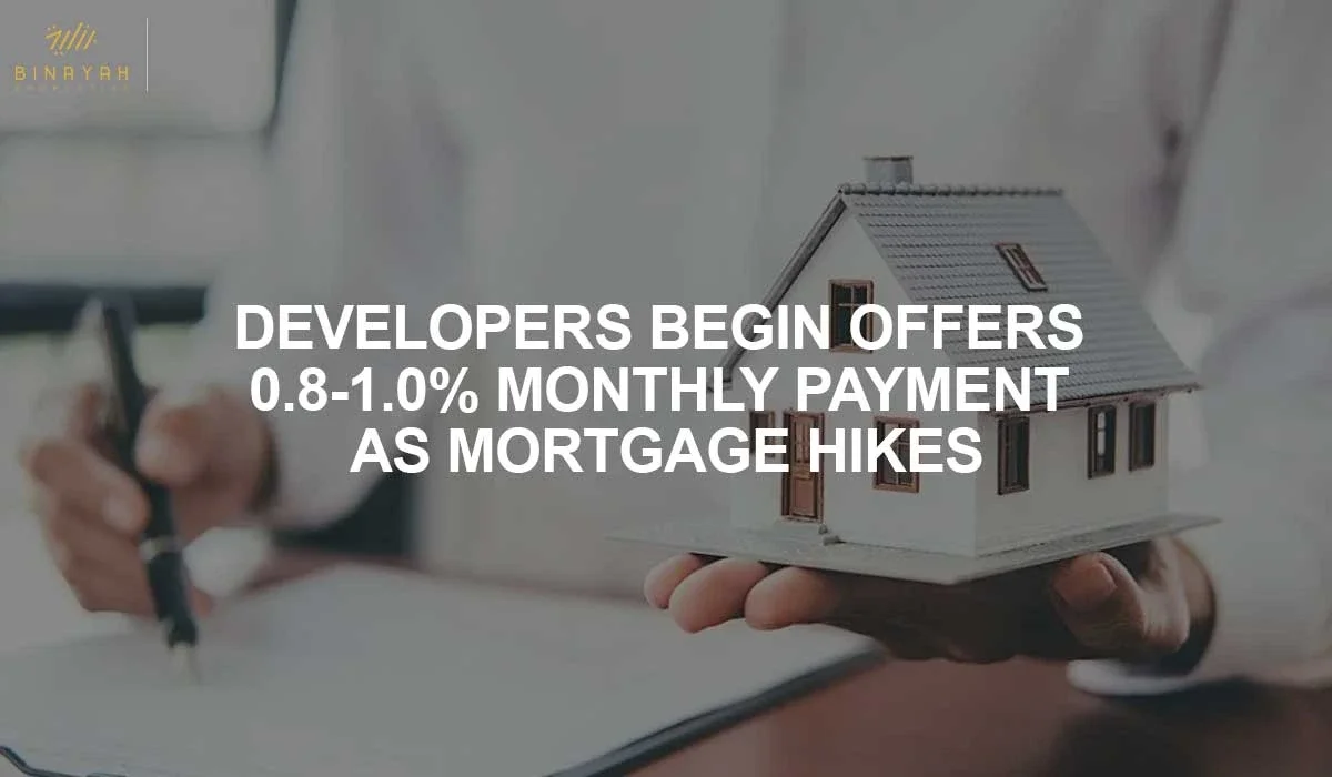 Developers Begin Offers 0.8-1.0% Monthly Payment as Mortgage Hikes