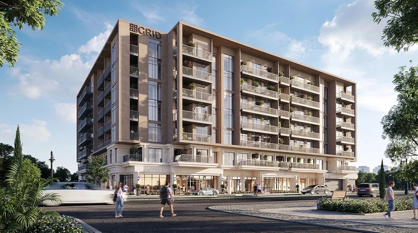 Aris by Grid apartments in Dubai South exterior view