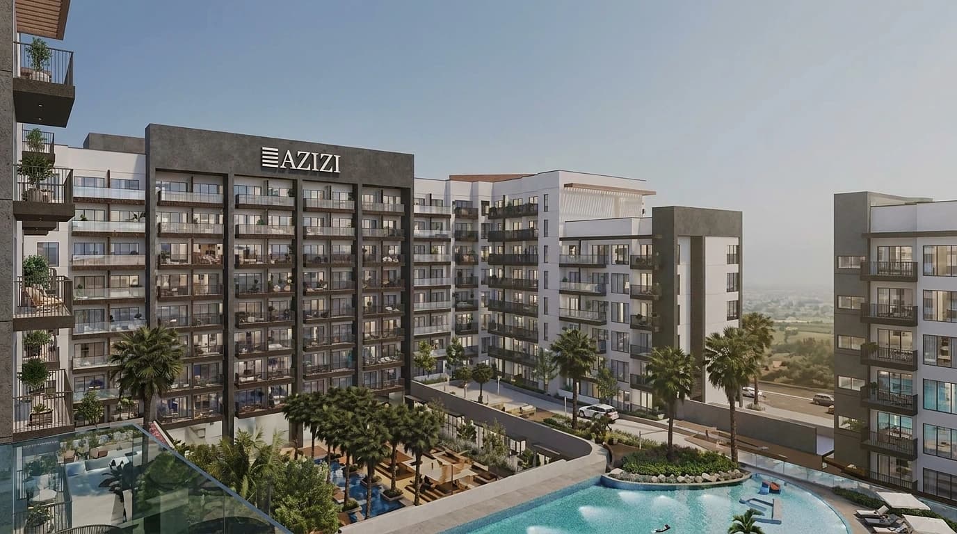 Azizi Beach Oasis 2 at Dubai Studio City exterior view