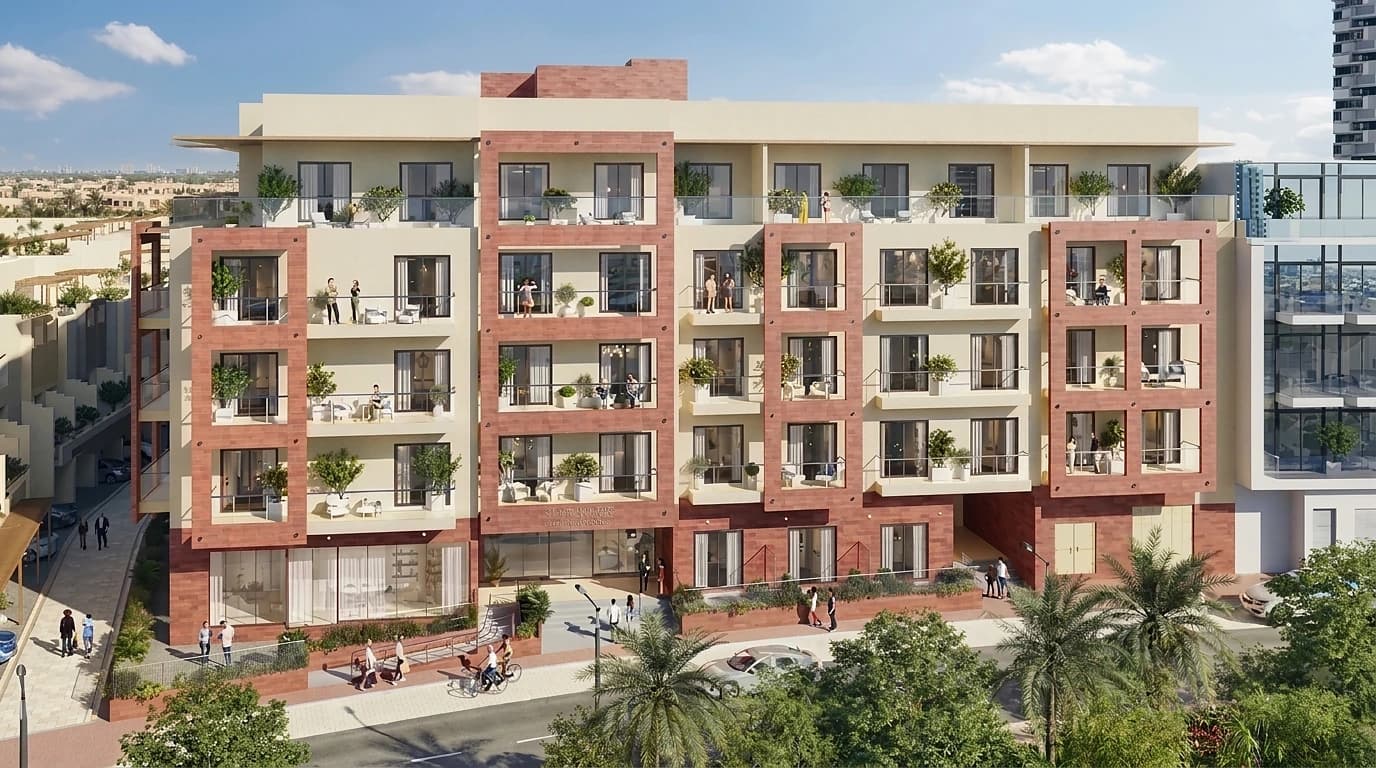 Carmel Residences in JVC, Dubai boutique apartment building exterior