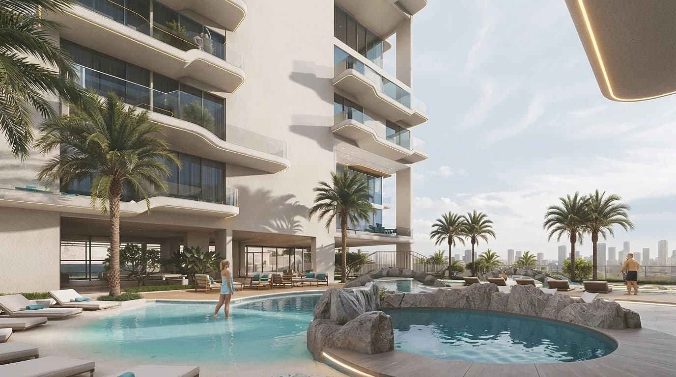 Danube Sparklz at Al Furjan exterior view in Dubai