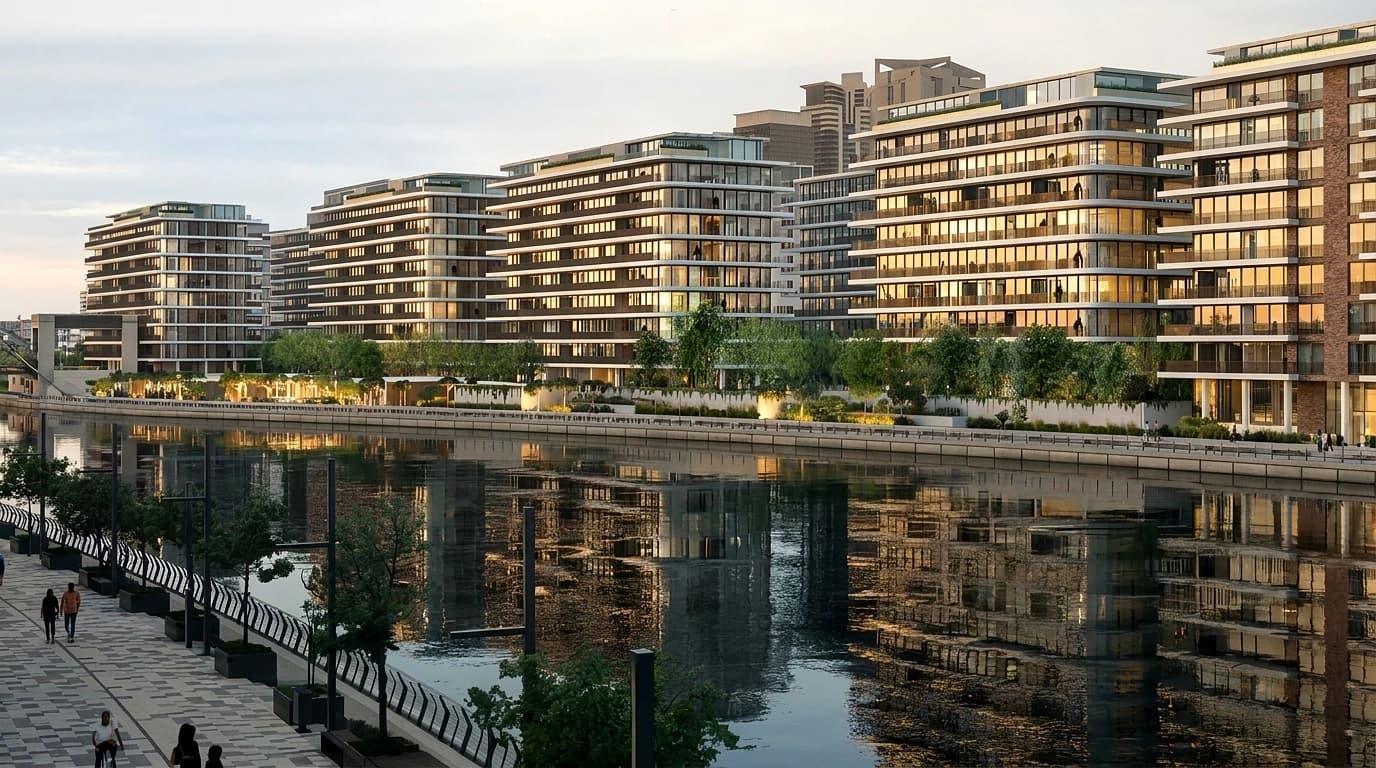 Eden House The Park at Dubai Water Canal apartments exterior view