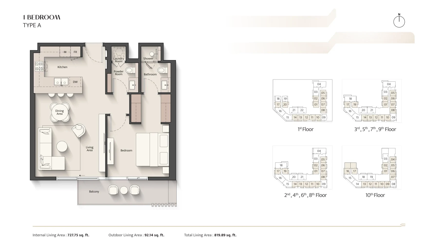 1 BR Type A