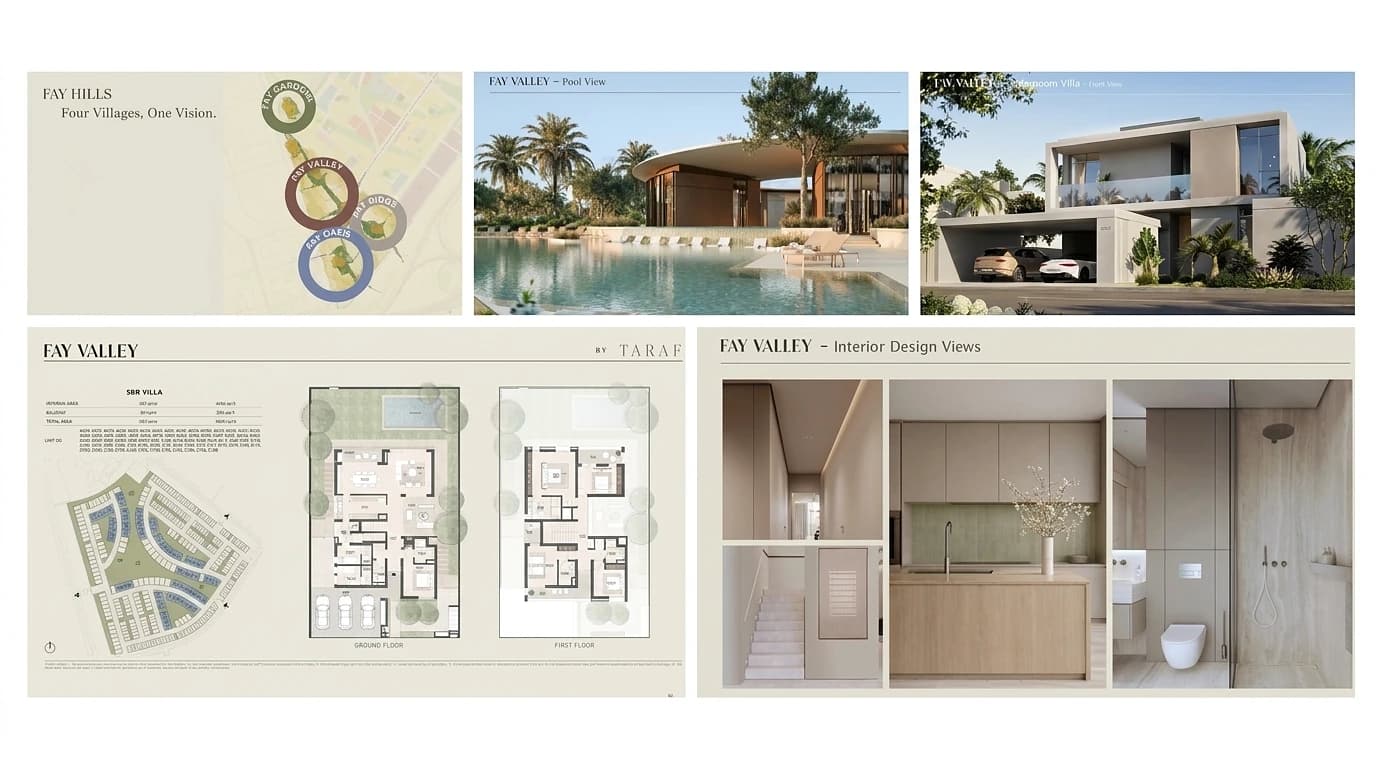 Fay Valley villas in Masdar City, Abu Dhabi, Dubai