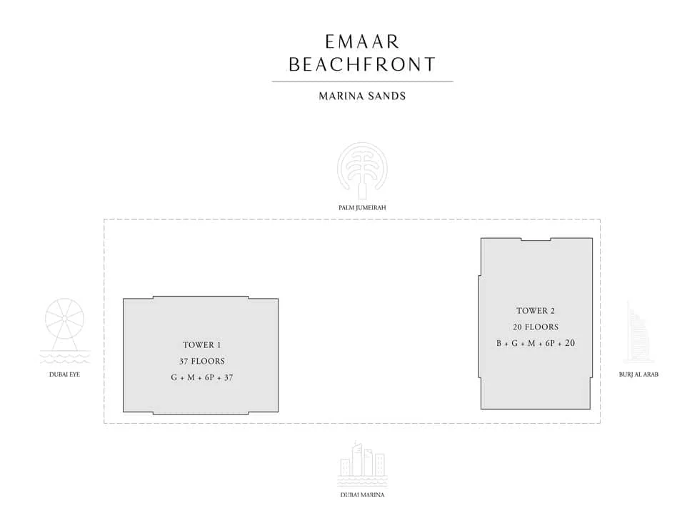 Marina Sands Apartments For Sale & Rent At Emaar Beachfront Dubai