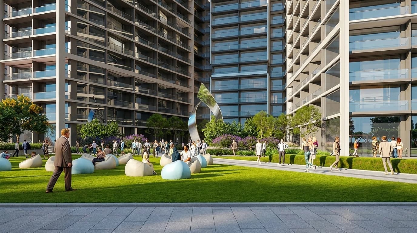 Sobha Central at Sheikh Zayed Road Dubai exterior perspective