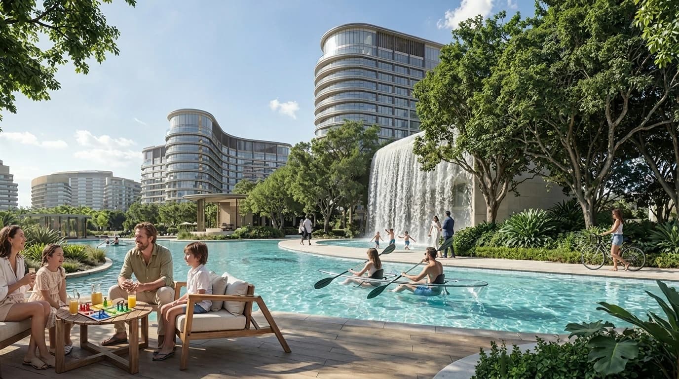 Sobha Sanctuary at Dubailand community view of villas and townhouses