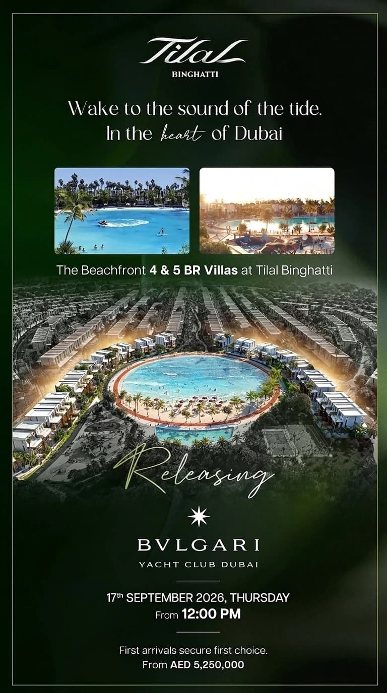 Tilal Binghatti Beachfront Villas at Bvlgari Yacht Club Dubai exterior