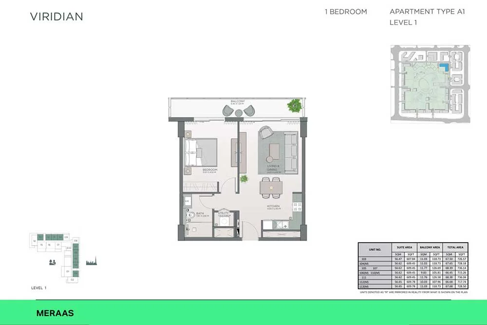 Viridian Central Park at City Walk by Meraas