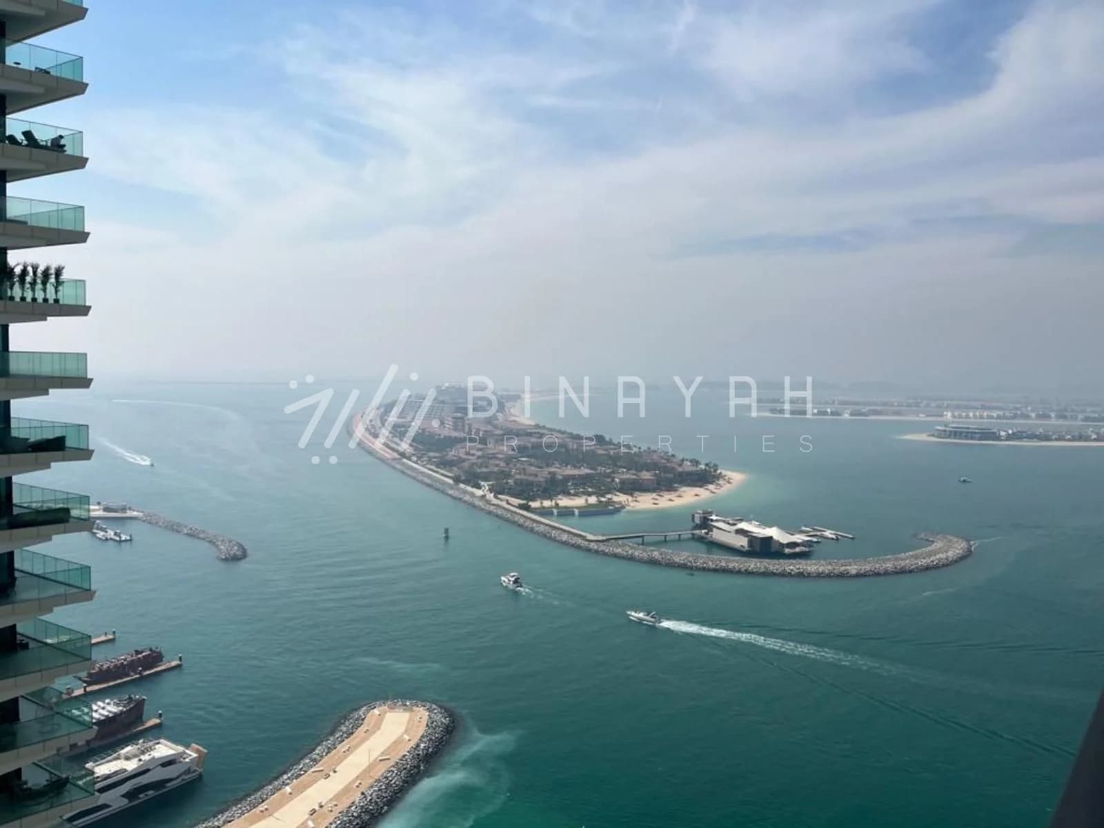 Fully Furnished 2 Br High Floor Palm View Vacant