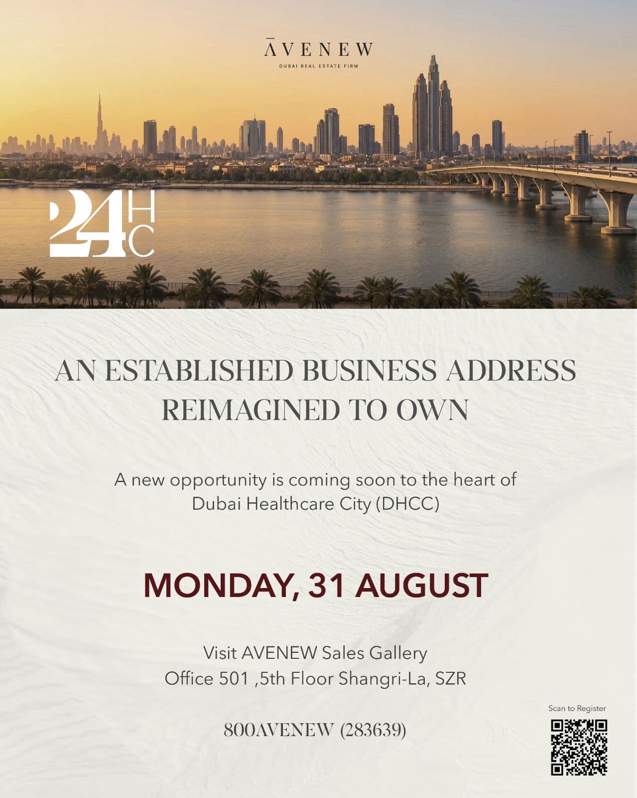 Ready Commercial Offices in Dubai Healthcare City by Avenew Development