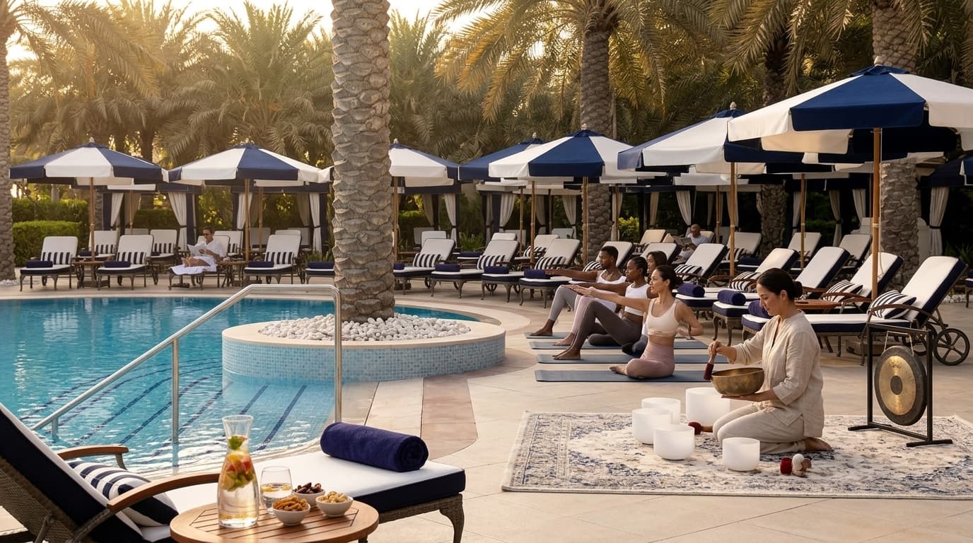 What is Soulful Saturdays at Raffles The Palm? Dubai wellness events Raffles The Palm