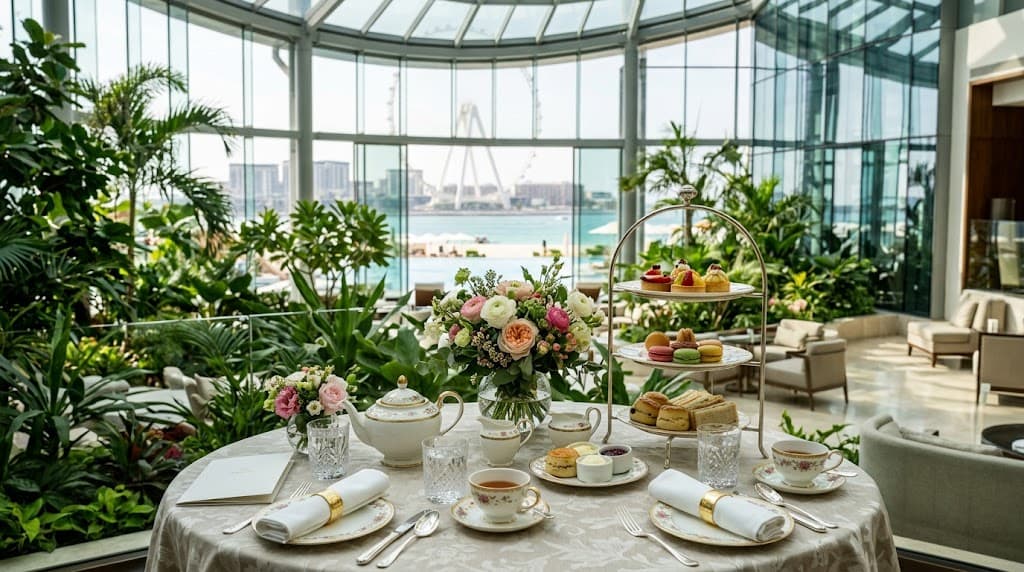 How much does the Breeze Blossom afternoon tea at Address Beach Resort cost?