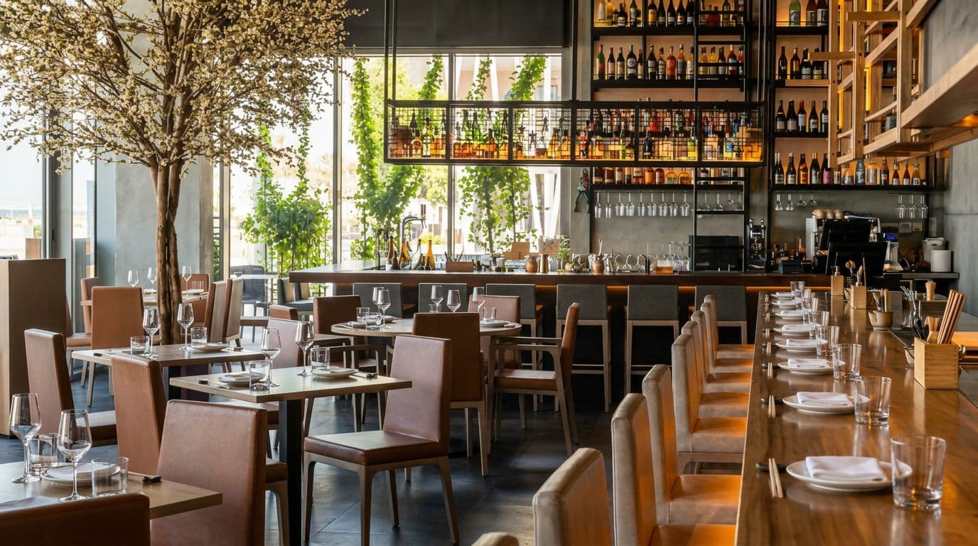 Where should I book dinner in Abu Dhabi for sushi and a refined counter experience at NIRI Restaurant & Bar?