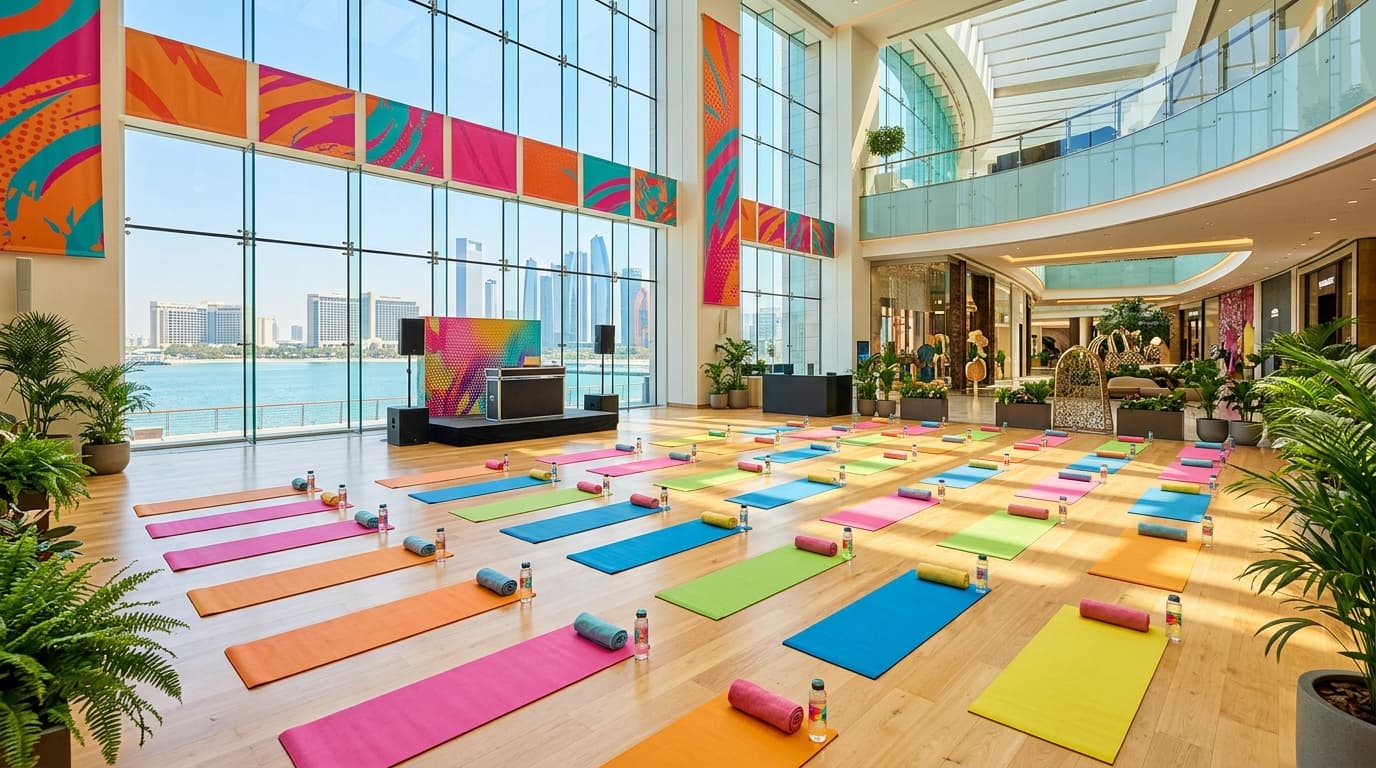 Where and when can I join morning Zumba at The Galleria on Al Maryah Island?
