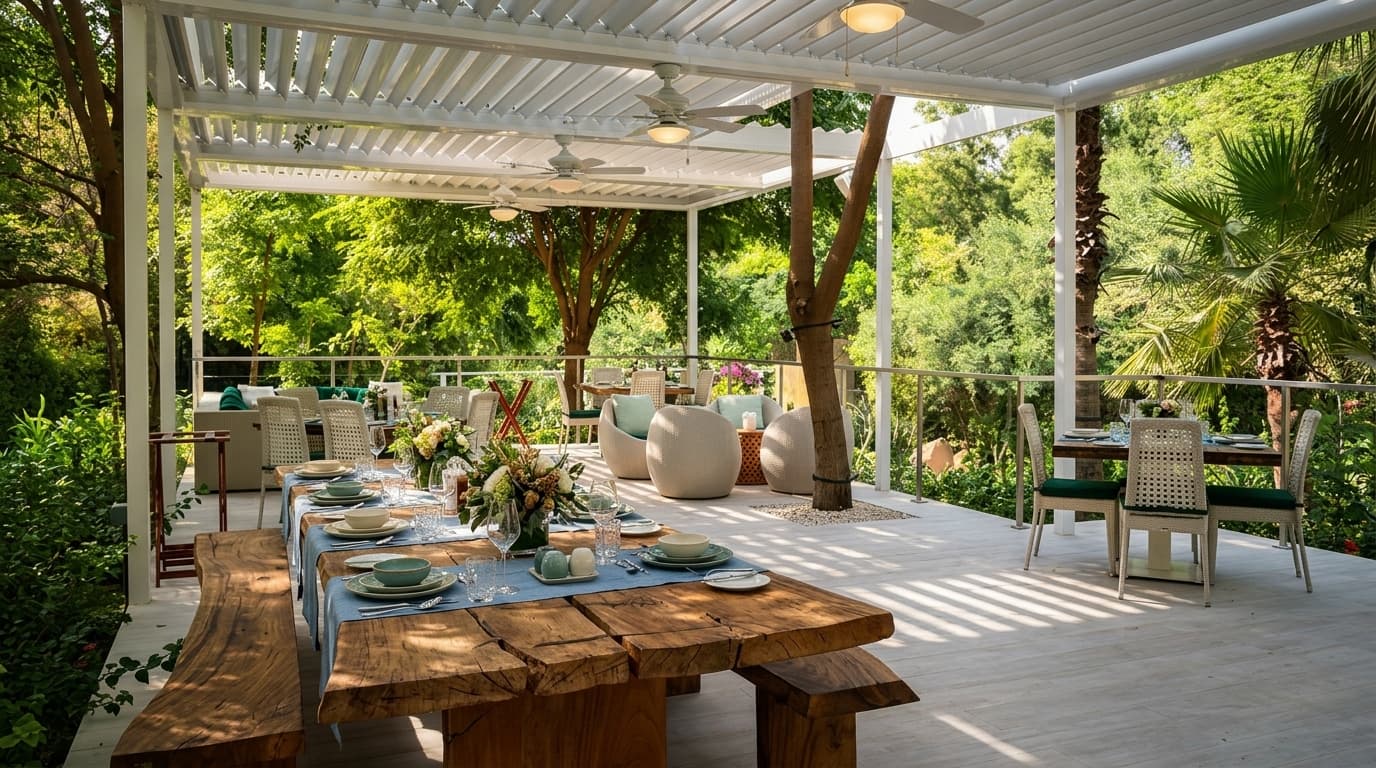 Why choose The Farm Al Barari for a green oasis outdoor breakfast?