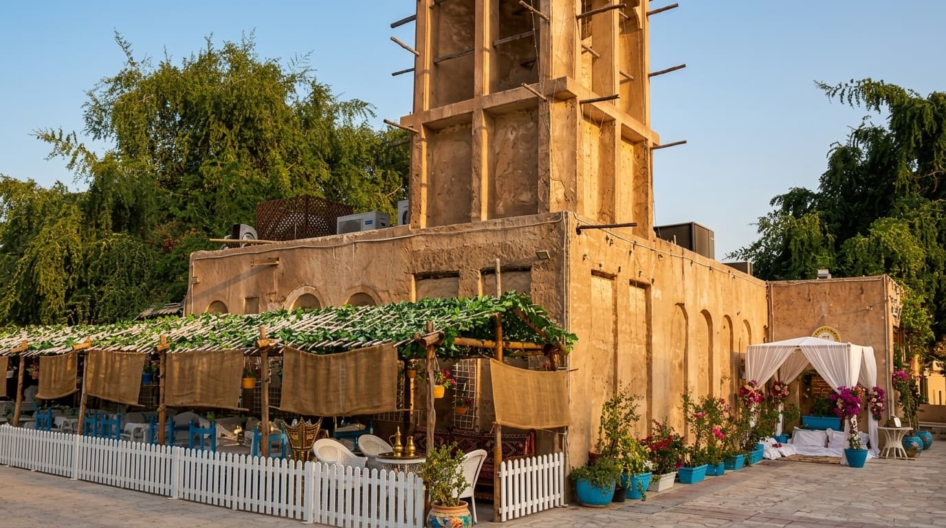 Is Arabian Tea House an outdoor courtyard breakfast in Al Fahidi?