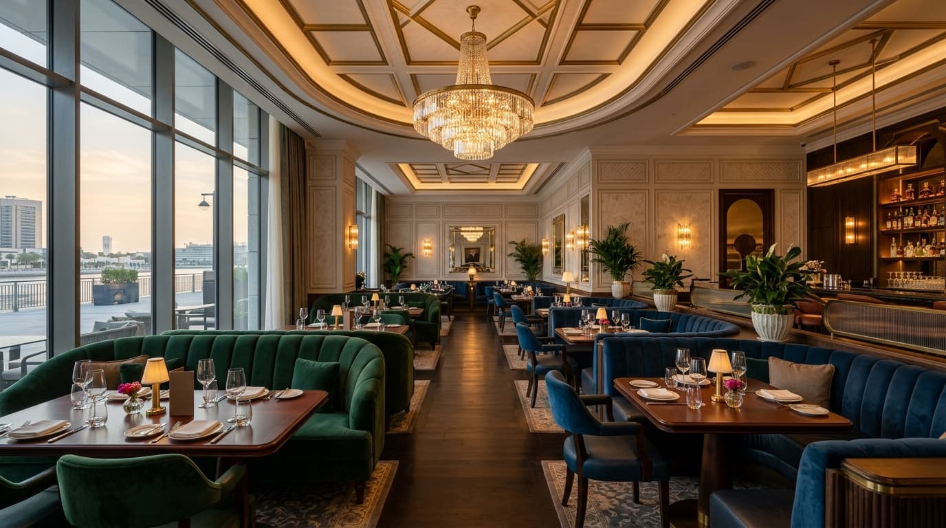 What is Isabel Mayfair on Al Maryah Island and how much is the lunch set?