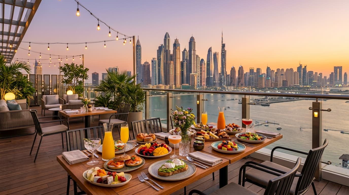 What does W Dubai The Palm bed and brunch package include?